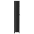 vidaXL Meuble lave-linge BERG noir 29,9x10,6x64,8 cm bois massif