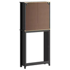 vidaXL Meuble lave-linge BERG noir 29,9x10,6x64,8 cm bois massif