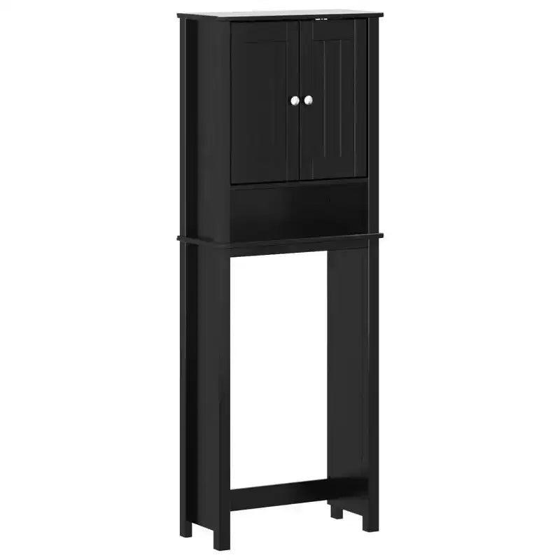 vidaXL Meuble lave-linge BERG noir 29,9x10,6x64,8 cm bois massif