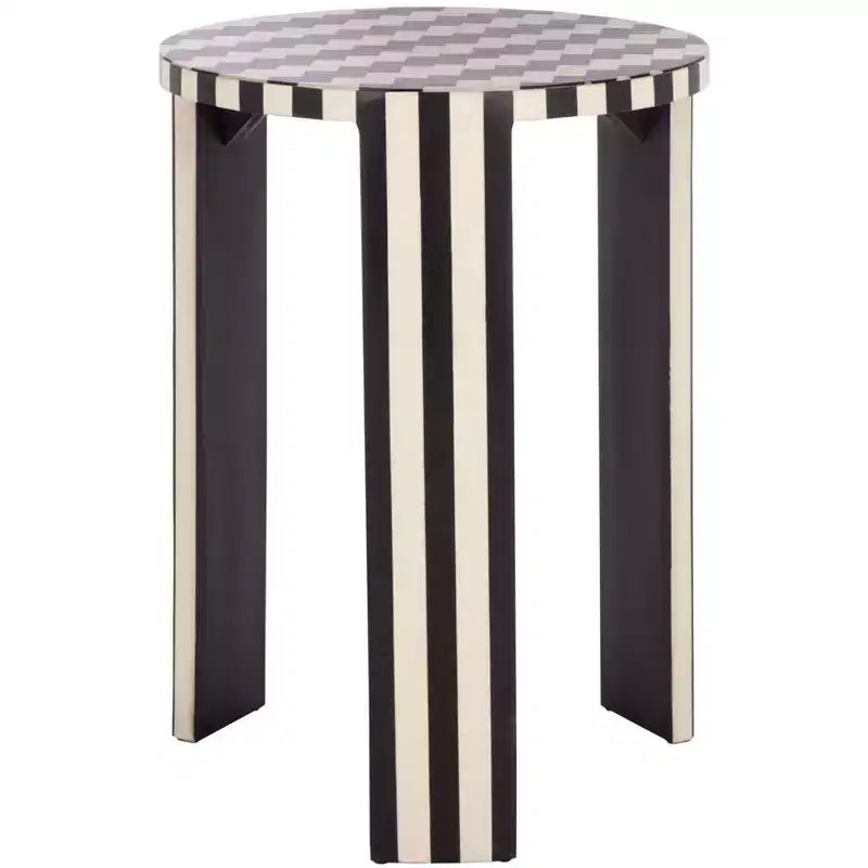 Rina Accent Table - ACC3232 - Black/White - Safavieh