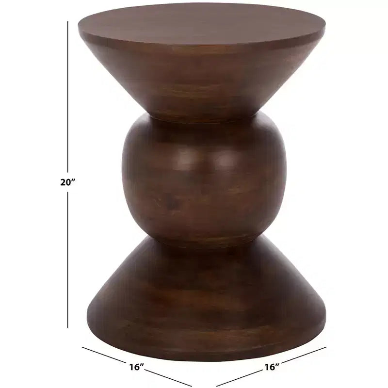 Table d'appoint ronde Pascual - ACC3258 - Noyer - Safavieh