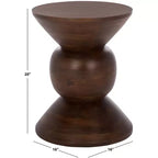 Table d'appoint ronde Pascual - ACC3258 - Noyer - Safavieh