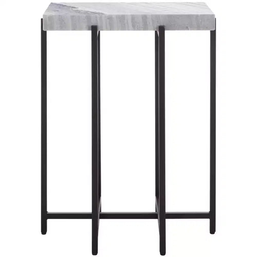 Aloha Marble Side Table - ACC3748 - Grey/Black - Safavieh