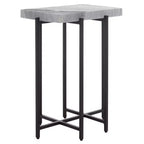 Table d'appoint Aloha en marbre - ACC3748 - Gris/Noir - Safavieh