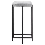 Table d'appoint Aloha en marbre - ACC3748 - Gris/Noir - Safavieh