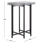 Table d'appoint Aloha en marbre - ACC3748 - Gris/Noir - Safavieh