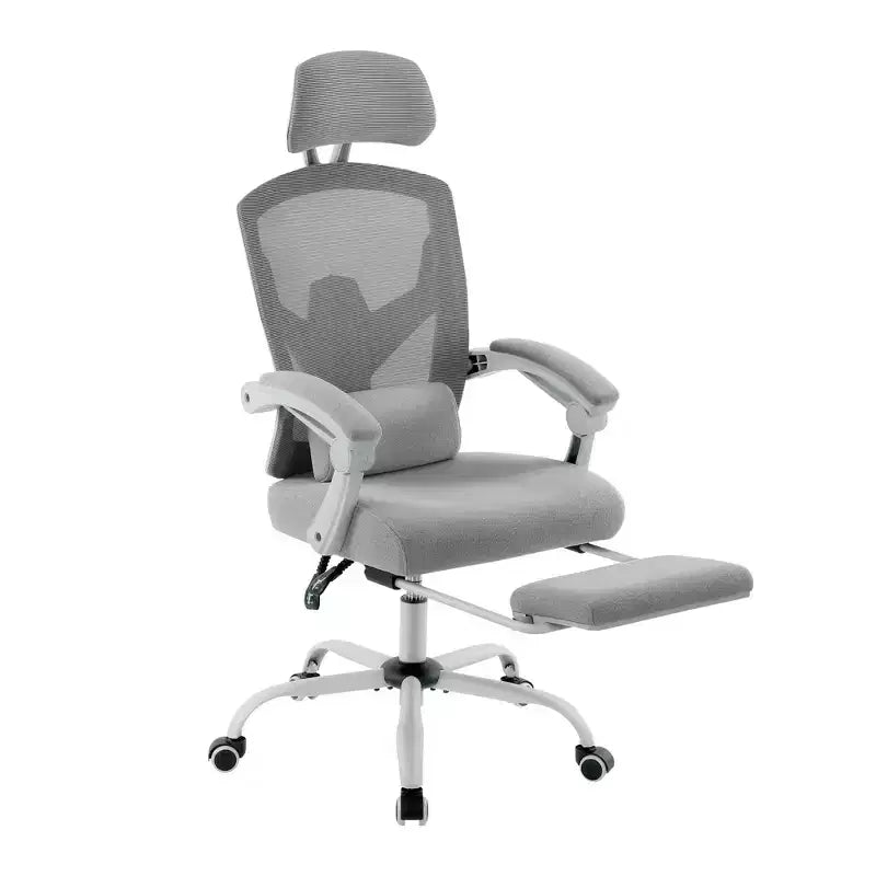 Chaise de bureau ergonomique TUYOHW avec repose-pieds rétractable, chaise de jeu avec coussin de soutien lombaire et accoudoirs rembourrés, chaise pivotante pour le bureau