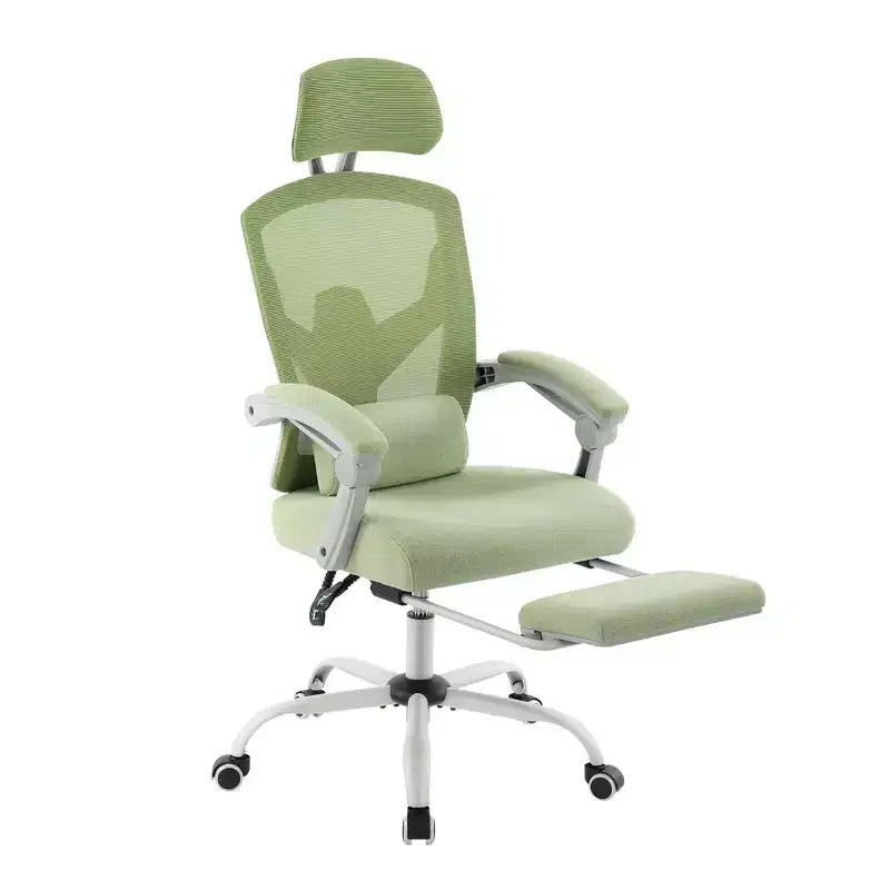 Chaise de bureau ergonomique TUYOHW avec repose-pieds rétractable, chaise de jeu avec coussin de soutien lombaire et accoudoirs rembourrés, chaise pivotante pour le bureau