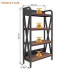 VIYET 56.3H Étagère de cuisine à 4 niveaux, Métal et bois (Organisateur multi-scènes réglable pour garage/garde-manger/salle de bain)