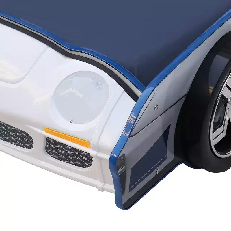 Lit de voiture moderne une place GDFStudio Rhea avec lumière LED