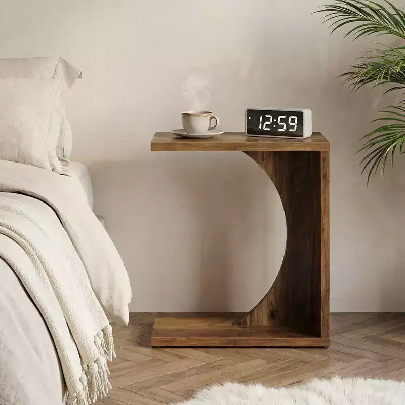 MAYEERTY Table d'appoint en C, Table d'appoint de canapé pour Salon Chambre
