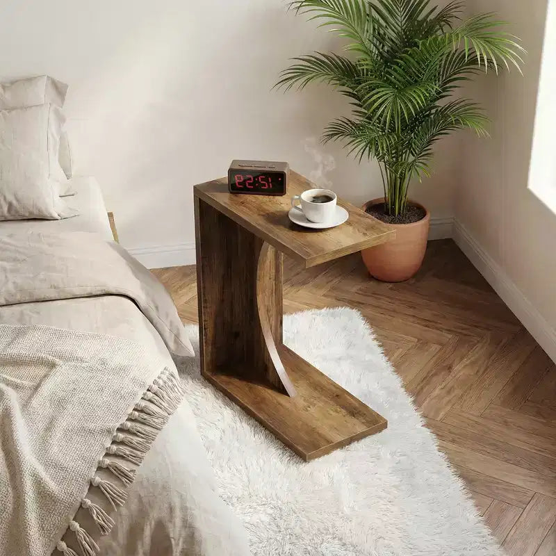 MAYEERTY Table d'appoint en C, Table d'appoint de canapé pour Salon Chambre