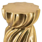 GDFStudio Jimin Tabouret d'appoint moderne en béton léger avec motif en spirale sculpturale