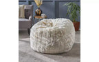 Amori Modern 3 Foot Faux Fur Bean Bag White Color