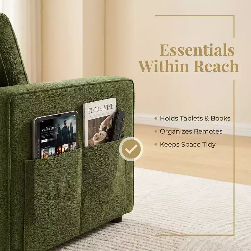 Canapé-lit Dyonery 81, canapé-lit escamotable 2 en 1, canapé d'angle en forme de L avec méridienne de rangement réversible, poches latérales