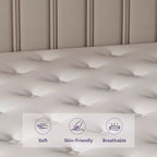 Matelas Hybride Sailvan 12 pouces, Matelas Violet en Boîte, Matelas Ferme Moyen, Soulagement de la Pression, CertiPUR-US