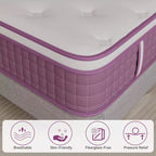 Matelas Hybride Sailvan 12 pouces, Matelas Violet en Boîte, Matelas Ferme Moyen, Soulagement de la Pression, CertiPUR-US