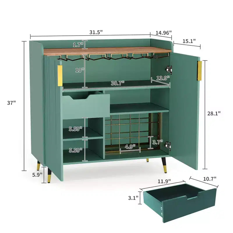 Meuble de rangement indépendant avec casier à vinIdéal pour la salle à manger, le salon et la cuisine