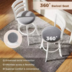 Tabourets de bar pivotants Costway 77,5 cm - Lot de 4 avec dossier et siège rembourré - Repose-pieds pour pub