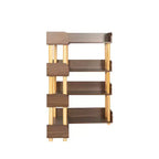 GDFStudio Horace Étagère de coin à 4 niveaux en bois moderne, rétractable et rotative