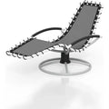 360 Rotating Patio Lounge Chair  Heavy-Duty Iron Outdoor Recliner  Weather-Resistant, Quick-Dry Textilene  Ergonomic S-Shaped