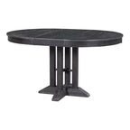 Ensemble de salle à manger 5 pièces de style ferme pour 4 personnes, comprenant une table à manger ronde extensible en bois massif et 4 chaises rembourrées pour la cuisine