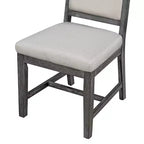 Ensemble de salle à manger 5 pièces de style ferme pour 4 personnes, comprenant une table à manger ronde extensible en bois massif et 4 chaises rembourrées pour la cuisine