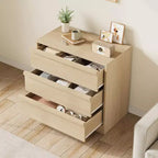 Commode de rangement moderne à 4 tiroirs – Chiffonnier compact en bois pour salle à manger ou chambre, organisateur vertical en blanc ou chêne naturel