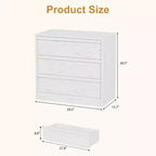 Commode de rangement moderne à 4 tiroirs – Chiffonnier compact en bois pour salle à manger ou chambre, organisateur vertical en blanc ou chêne naturel