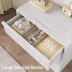 Commode de rangement moderne à 4 tiroirs – Chiffonnier compact en bois pour salle à manger ou chambre, organisateur vertical en blanc ou chêne naturel