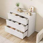 Commode de rangement moderne à 4 tiroirs – Chiffonnier compact en bois pour salle à manger ou chambre, organisateur vertical en blanc ou chêne naturel