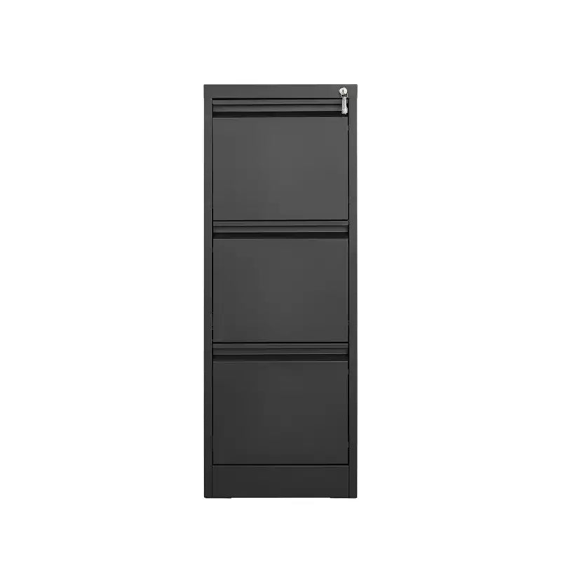 Classeur métallique robuste et verrouillable à 3 tiroirs – Organiseur de dossiers vertical sécurisé en acier pour documents, format lettre et légal – Rangement peu encombrant pour la maison et le bureau