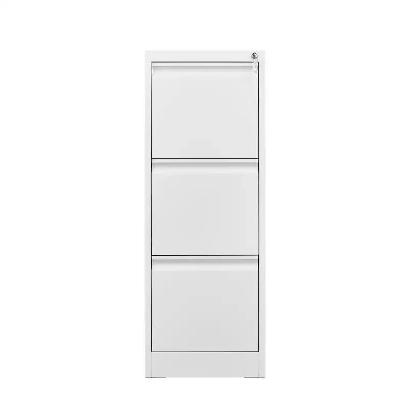 Classeur métallique robuste et verrouillable à 3 tiroirs – Organiseur de dossiers vertical sécurisé en acier pour documents, format lettre et légal – Rangement peu encombrant pour la maison et le bureau