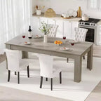 Acekool 71 Table à Manger Rectangulaire pour 6-8 Personnes, Table en Bois de Style Ferme avec Pieds Triangulaires, pour Salle à Manger ou Appartement