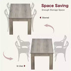 Acekool 71 Table à Manger Rectangulaire pour 6-8 Personnes, Table en Bois de Style Ferme avec Pieds Triangulaires, pour Salle à Manger ou Appartement
