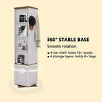 Armoire d'angle de 68 cm : Design moderne de style ferme avec 1 porte et 1 tiroir - Organiseur autoportant en MDF pour salon