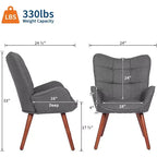 Chaise de salle à manger moderne Acekool, chaise d'appoint mi-siècle en similicuir avec pieds en métal et dossier pour salle à manger, cuisine
