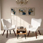 Chaise de salle à manger moderne Acekool, chaise d'appoint mi-siècle en similicuir avec pieds en métal et dossier pour salle à manger, cuisine