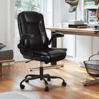 BALHAM TRADE-Fauteuil de bureau avec accoudoirs relevables en cuir de direction dossier haut support lombaire robuste