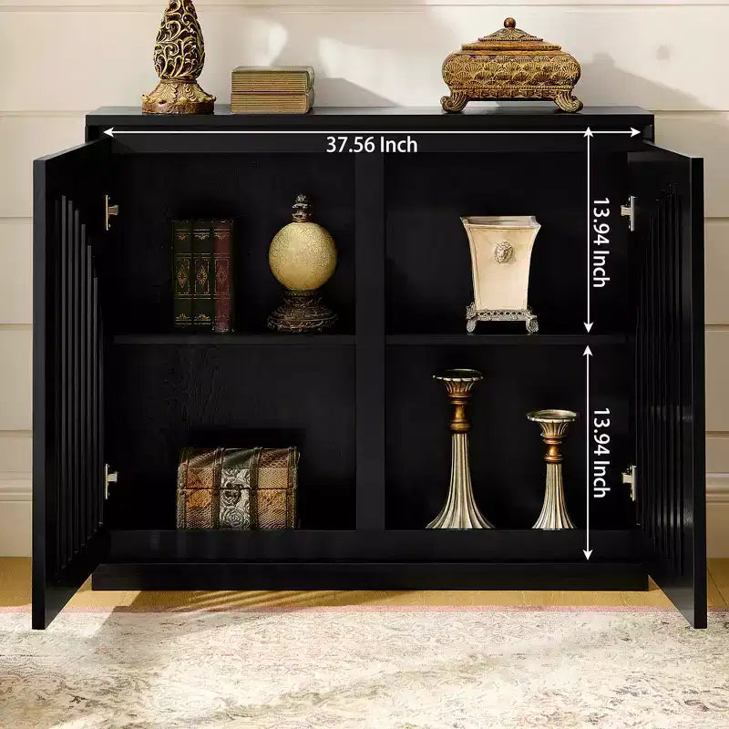 Bahut encastré moderne avec deux trous de drainage, doté d'un rangement et d'un design étroit, adapté au salon, à l'entrée, au couloir, à la cuisine