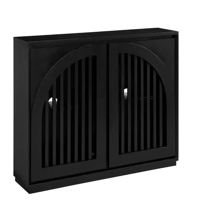 Bahut encastré moderne avec deux trous de drainage, doté d'un rangement et d'un design étroit, adapté au salon, à l'entrée, au couloir, à la cuisine