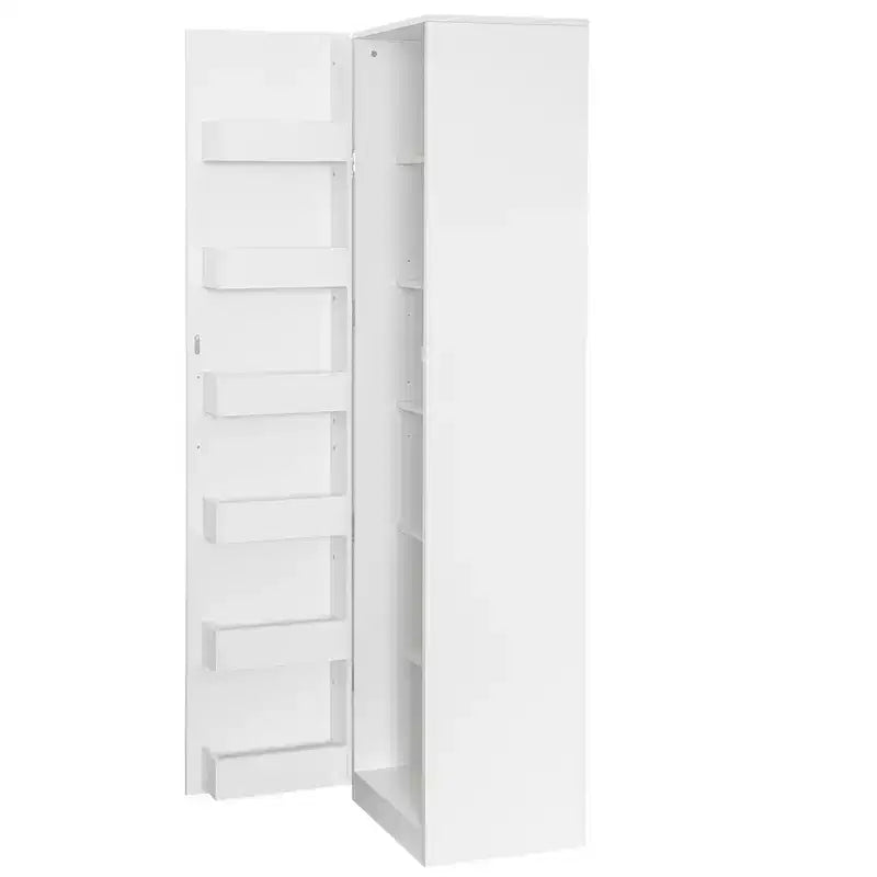 Buffet de Cuisine, Meuble Autonome Blanc avec Portes et Étagères, Idéal pour Cuisines, Salons et Salles à Manger