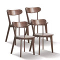 MAYEERTY Set of 4 Oak Solid Wood Dining Chairs, Wooden Chairs for Kitchen Dining Room Living Room