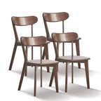 MAYEERTY Set of 4 Oak Solid Wood Dining Chairs, Wooden Chairs for Kitchen Dining Room Living Room