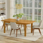 Table à manger extensible rectangulaire de style transitionnel Saige de 152 à 193 cm x 91 cm