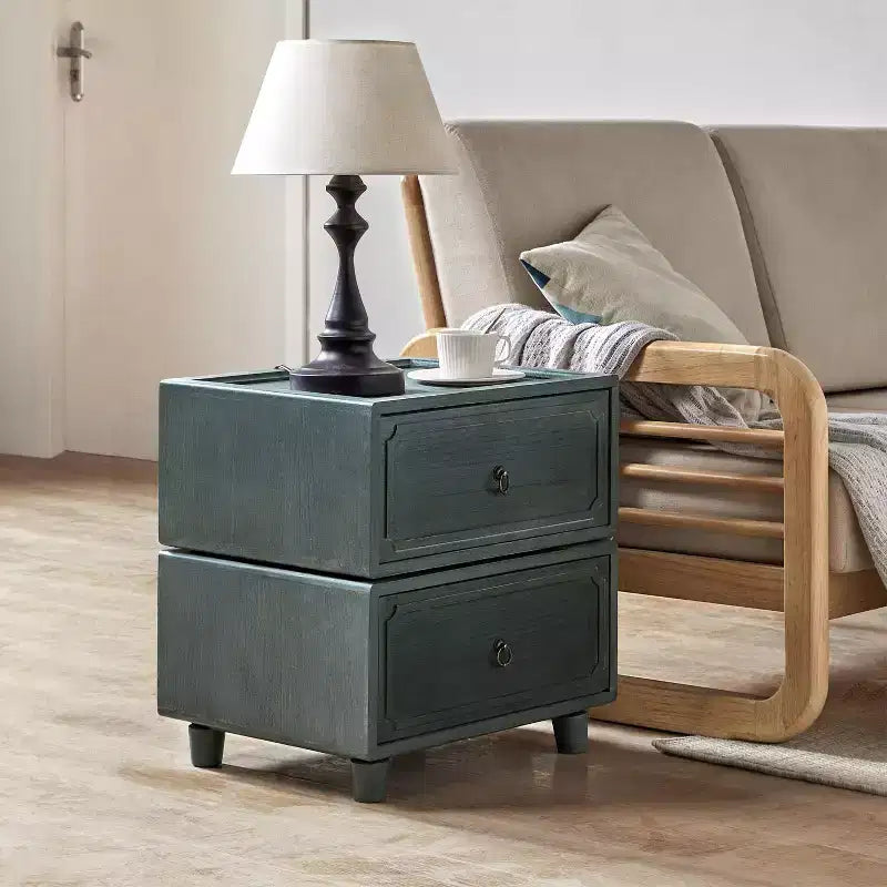 Leo 2 - Table d'appoint avec tiroir et design modulable | ART OF LIVING DESIGNS-NOIR