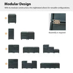 Leo 2 - Table d'appoint avec tiroir et design modulable | ART OF LIVING DESIGNS-NOIR