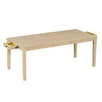 Ensemble de salle à manger rustique extensible pour 6 personnes, table à manger rectangulaire 7 pièces avec 6 chaises rembourrées, ensemble de table de cuisine avec 2 tiroirs