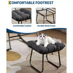 COZONY Chaise longue d'extérieur surdimensionnée 40 avec repose-pieds, Fauteuil à bascule Papasan en métal pour Patio Balcon