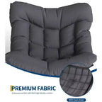 COZONY Chaise longue d'extérieur surdimensionnée 40 avec repose-pieds, Fauteuil à bascule Papasan en métal pour Patio Balcon